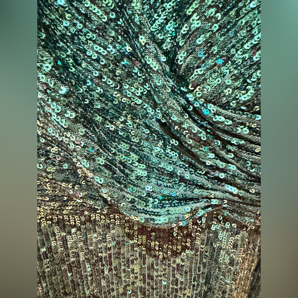 Night Way Collections Green Sequin Gown - Picture 3 of 6